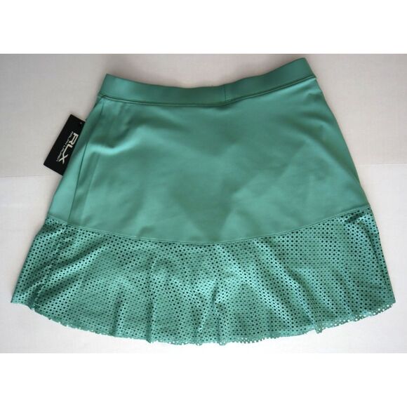 RLX Ralph Lauren Women's Sz XS Green Eyelet Tennis Pickleball Golf Skort - Picture 2 of 13